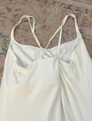 Halara Ruffle Hem White Athletic Dress thumbnail 4