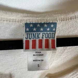 Junk Food Detroit Lions Women Small Raglan 3/4 Sleeve Graphic Tee Cream Charcoal thumbnail 5