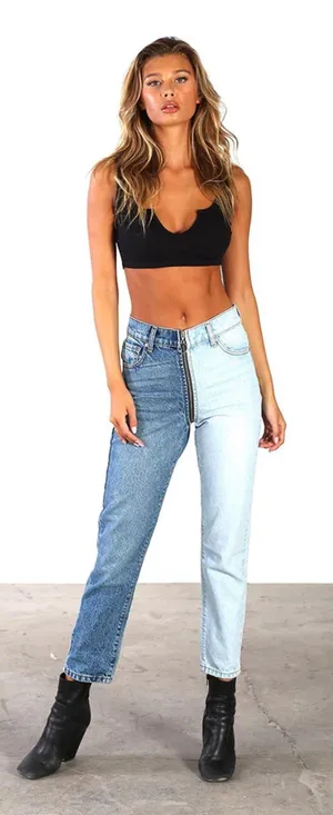 Revice Denim Two Colored Zipper Jeans thumbnail 1