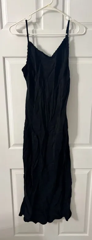 Cotton On Black Spaghetti Strap Maxi Slip Dress thumbnail 1