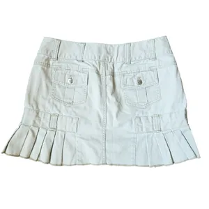 American Eagle‎ Khaki Pleated Cargo Mini Skirt Tan Vintage Y2K Low Rise Size 2 thumbnail 4