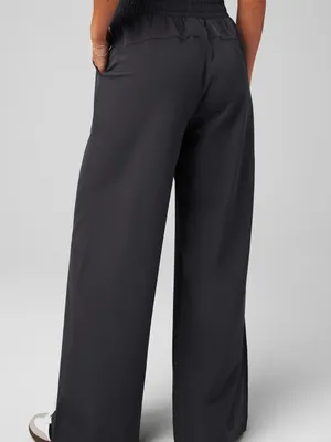 Fabletics Downtown Wide-Leg Pull-On Pants in Dark Charcoal thumbnail 3