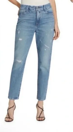 ✨👖 Good American Good Classic Jeans Medium Wash Distressed Size 25‎ NWT 👖✨ thumbnail 1