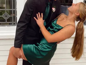 Satin mini dress thumbnail 1