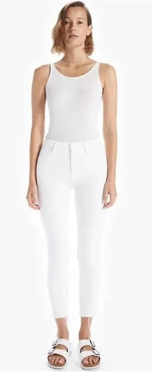 MOTHER The Pixie Ankle Fray‎ Size 29 White thumbnail 1