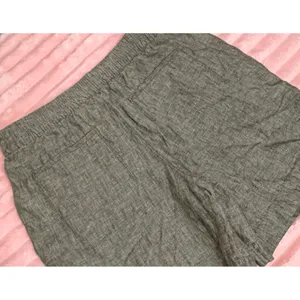 Athleta Voyager 100% Linen Shorts Womens 12 Aspen Olive Adjustable Waist thumbnail 9
