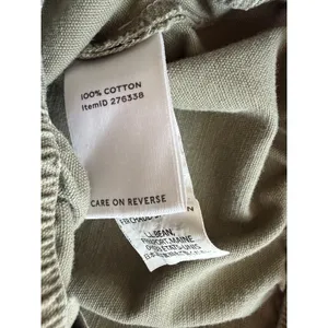 L.L.Bean Knee-Length‎ 100% Cotton Skirt Full-Zip 10 Pockets Khaki Elastic Waist thumbnail 3