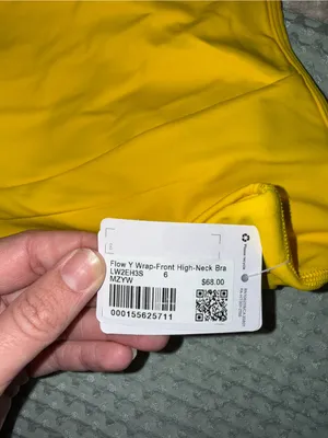 NWT Lululemon Y Wrap Front High Neck Bra size 6 B/C Cup thumbnail 3