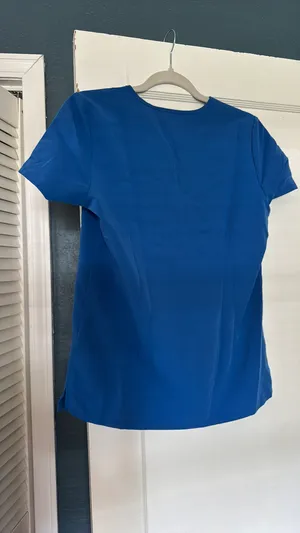 FIGS royal blue Scrub set top and Pants Catarina top and Zamora Jogger thumbnail 2