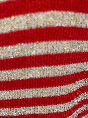 🚨🚨🚨BOGOHO🚨🚨🚨Boston Proper Striped Lace-Up Top - Red & Gold Shimmer-M thumbnail 7