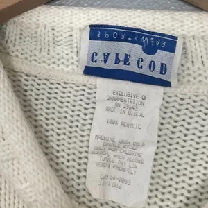 Vintage Cape Cod Plus Size 18W Creamy White Sweater Cottagcore 90s Butter Mom thumbnail 5