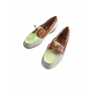 Sam Edelman Sebastian Denim Saddle Lime Boat Shoes size 6.5 NEW thumbnail 3