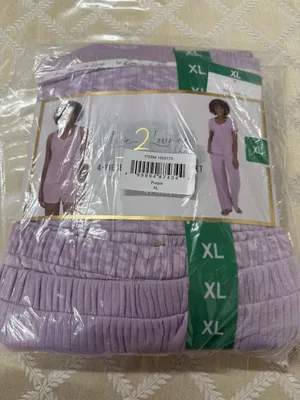 Live 2 Lounge 4-Piece Pointelle Knit Lounge Set V-Neck Button Pink Size XL thumbnail 6