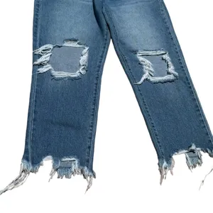 Kancan Wide Leg Distressed Raw Hem Jeans EUC Size 11/29 thumbnail 7