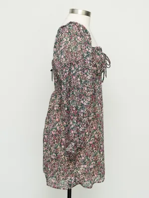 Dress Forum‎ - Floral Long Sleeve Mini Dress. thumbnail 4