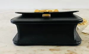 TORY BURCH Eleanor Solid Black Leather Small Convertible Crossbody Shoulder Bag thumbnail 5