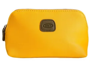 Bric’s Mustard Yellow Saffiano Makeup Toiletry Bag thumbnail 1