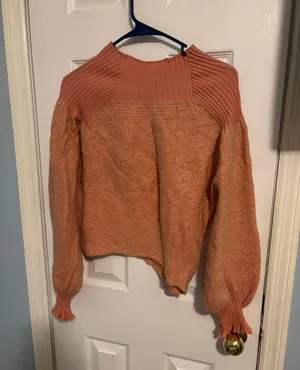 Free People Pink High Neck  Sweater thumbnail 1