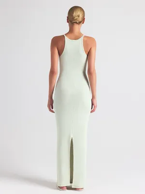 Skims Cotton Rib Long Tank Dress in Spearmint thumbnail 2