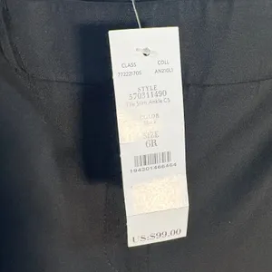 White House Black Market Elle Slim Ankle Pants 6‎ Black NWT Comfort Stretch thumbnail 4