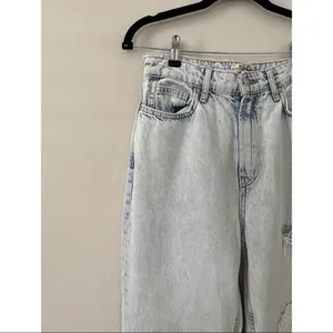 FREE PEOPLE Women's Destroyed Light Denim Pants | US 28 thumbnail 4