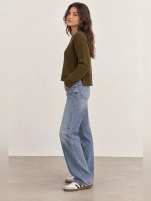 Madewell Patch Pocket Pullover Sweater – Cadmium Green – S thumbnail 2