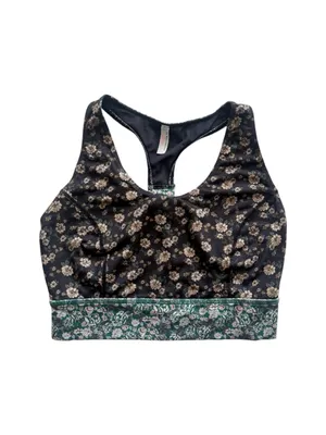 Free People Movement Floral Synergy Strappy Back Crop Top Sports Bra Small thumbnail 2