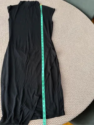 Asos black midi dress with side slit, size 6 #midi #slit thumbnail 4