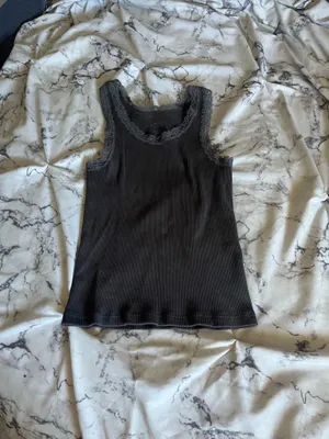 Brandy Melville Ronnie Gray Lace Tank thumbnail 7