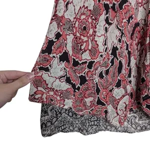 Lucky Brand Womens S Floral Paisley‎ Tank Top Coral Cream Boho Peasant Festival thumbnail 7