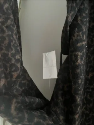 Nordstrom Leopard Wool Blend Belted Long Trench Coat XL Jacket Quiet Luxury thumbnail 6