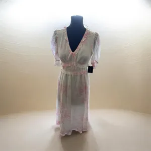 NWT 1.State floral ruffle maxi dress size XS thumbnail 2
