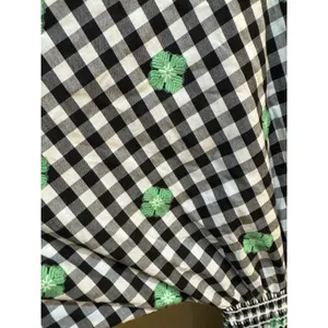 Kate Spade Womens‎ Dress Size Small Gingham Smocked Voile Empire Waist Midi thumbnail 5