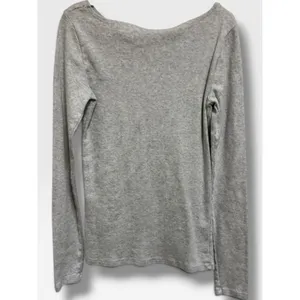 John Galt J Galt Heather Gray Boat Neck Long Sleeve Cotton Top MQ069G Z166 thumbnail 4