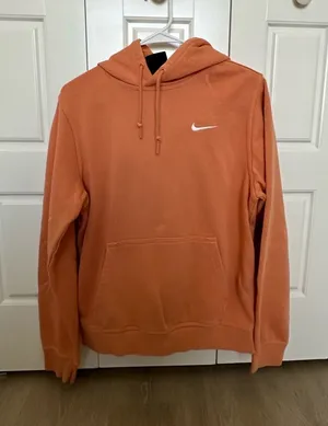Nike Men's Burnt Orange Hoodie thumbnail 1