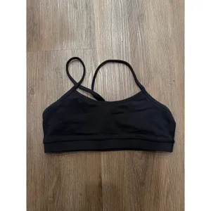 Lululemon Flow Y Bra Black Light Support Yoga Sports Bra Size 8‎ thumbnail 4