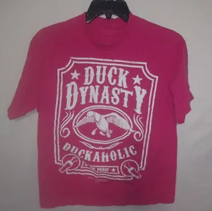 Pink Duckaholic M Duck Dynasty T-shirt Top thumbnail 1