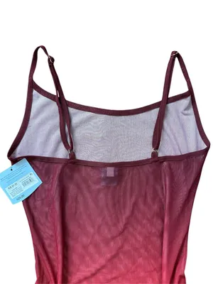 NWT Shade & Shore Red Ombré Cover Up Maxi dress Mesh Size XS thumbnail 9