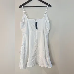 Lulu's Elegant White Ruffle Mini Dress thumbnail 2