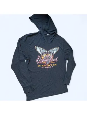 Daytona Beach Bike Week Florida graphic hoodie long sleeve tee Size Medium thumbnail 3