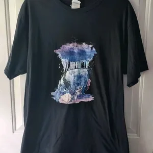 Disney Eore black graphic tee with rain cloud Sz large thumbnail 2