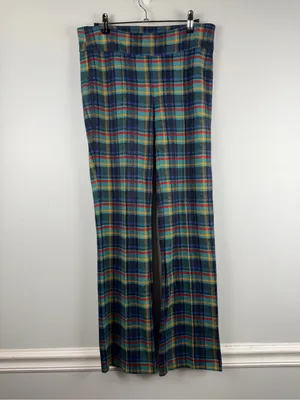 J. McLaughlin Rylie Pant in green plaid size small thumbnail 2