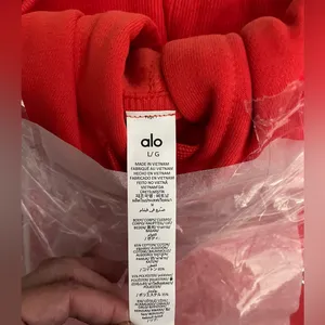 ALO Yoga NWT Accolade Hoodie Bright Red Color Unisex Oversized Size L thumbnail 9