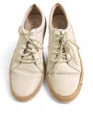 Collection by Clarks Marie Mist‎ White Espadrille Sneakers Size 6.5 thumbnail 1
