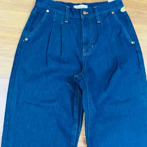 Madewell Baggy Straight Pleated Woodham Dark Wash Denim Jeans Size 26 thumbnail 12