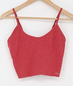 Marilyn Monroe Crop Top Womens L Red Jacquard Animal Print Excellent thumbnail 1