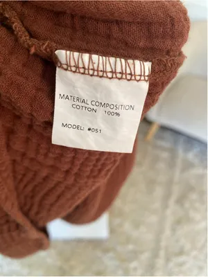 100% Cotton Smocked Midi Dress Cottagecore Prairie Boho Romantic Chocolate Brown thumbnail 4