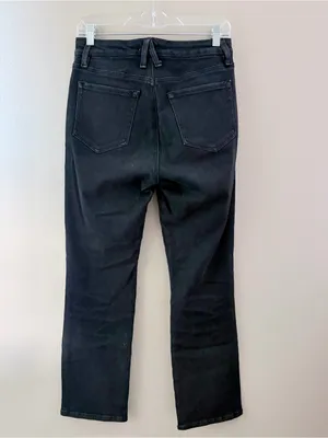 Good American Good Straight Black Jeans Size 6/28 thumbnail 2