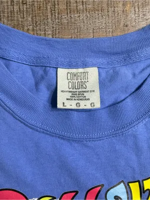 Comfort Colors Blue Short Sleeve Graphic Tee with Rolling Stones Print thumbnail 2