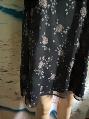 Abercrombie & Fitch Black Floral A-Line Dress SM thumbnail 7